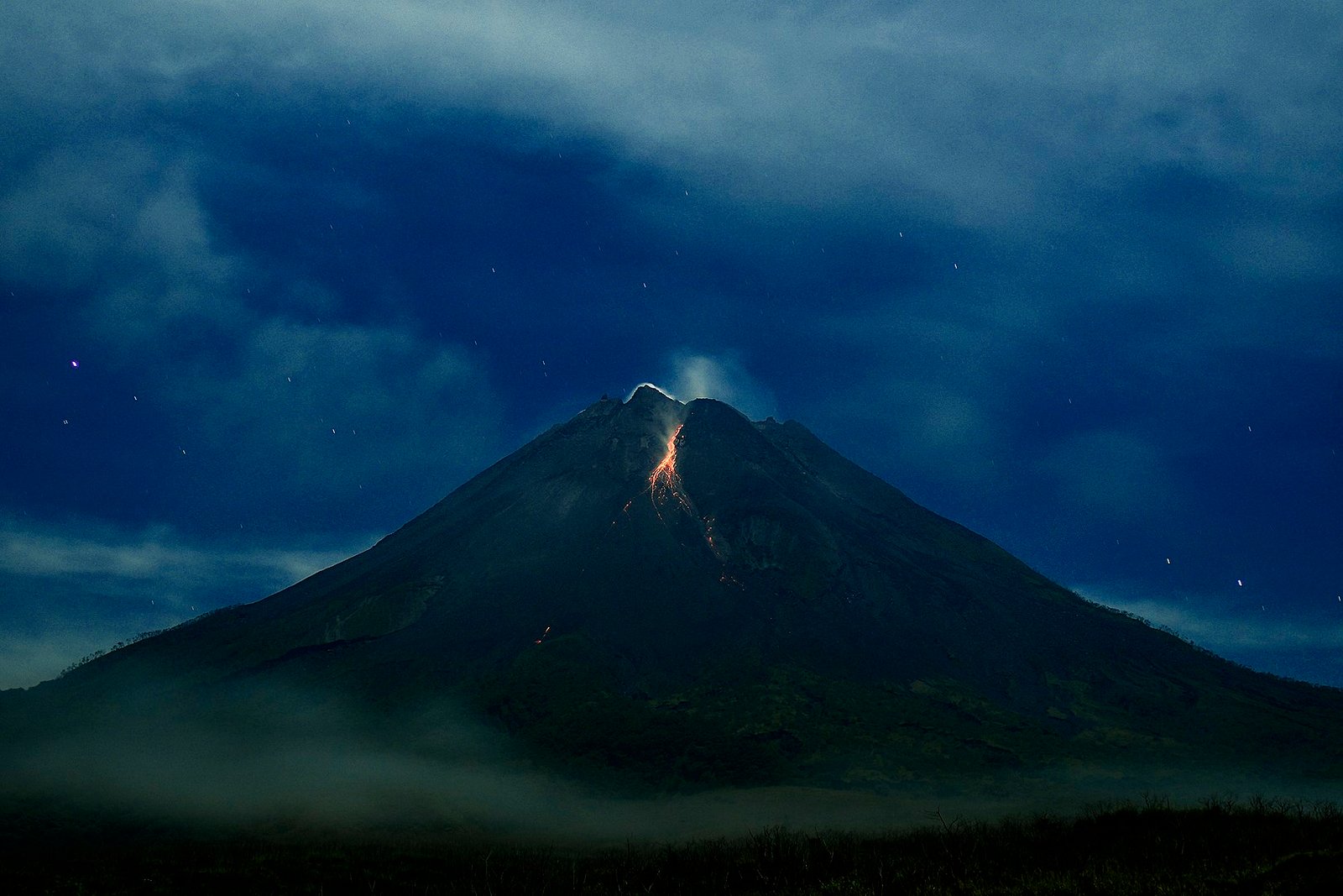 Mount Merapi at Night